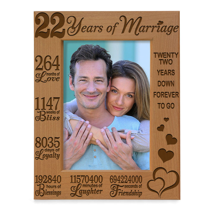 22 Years of Marriage Forever To Go Wood Frame