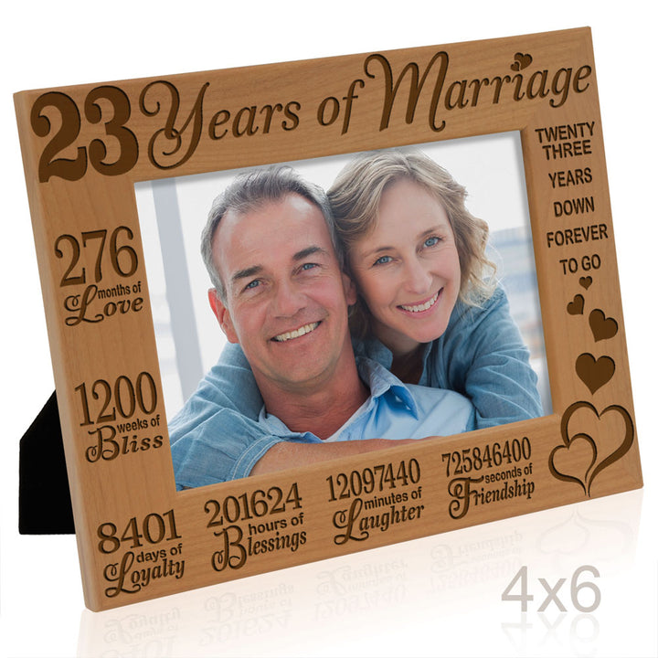 23 Years of Marriage Forever To Go Wood Frame