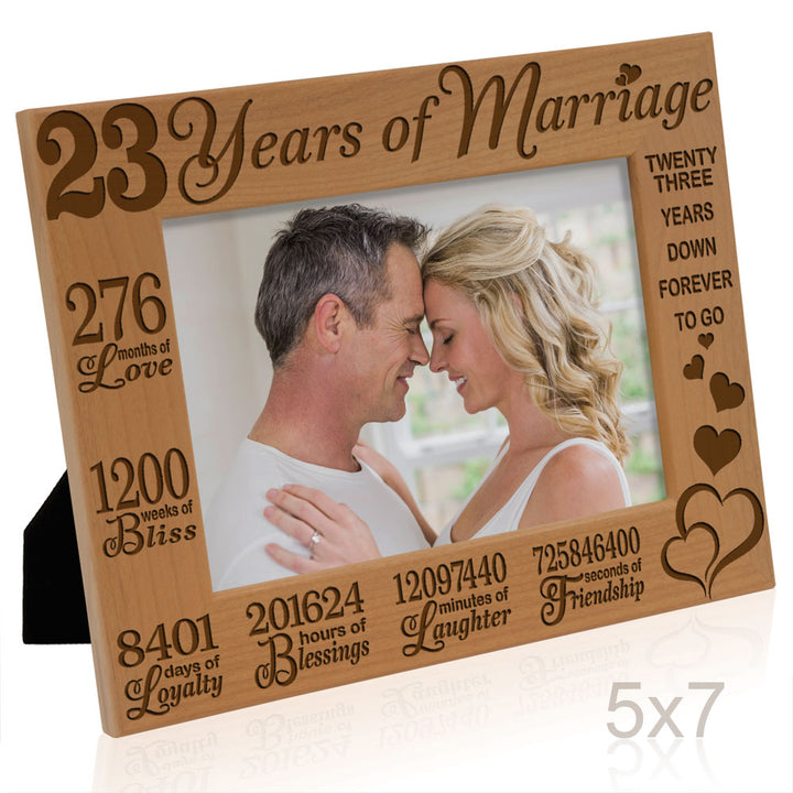 23 Years of Marriage Forever To Go Wood Frame