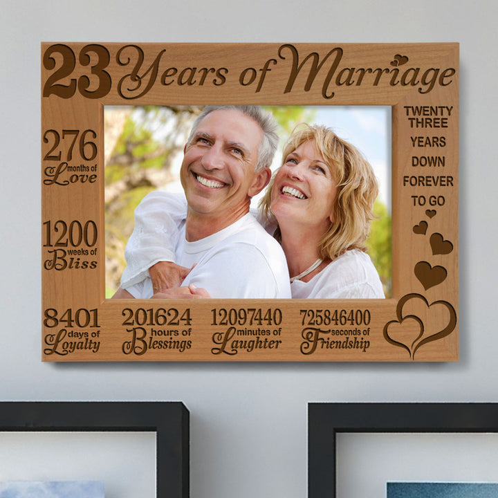 23 Years of Marriage Forever To Go Wood Frame