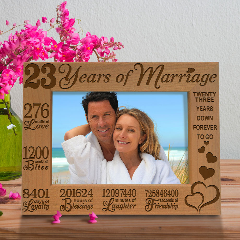 23 Years of Marriage Forever To Go Wood Frame