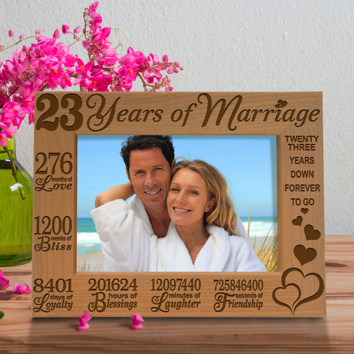 23 Years of Marriage Forever To Go Wood Frame