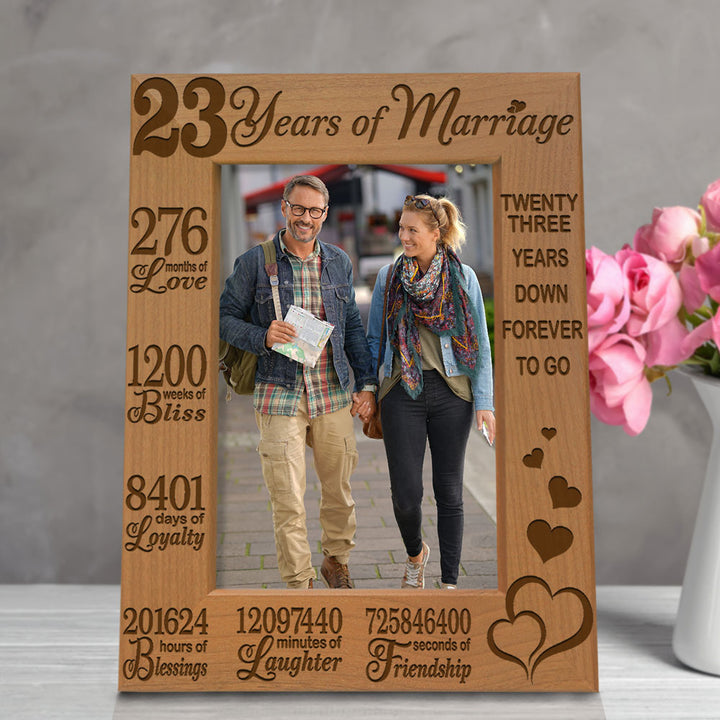 23 Years of Marriage Forever To Go Wood Frame