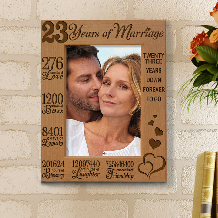 23 Years of Marriage Forever To Go Wood Frame
