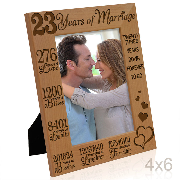 23 Years of Marriage Forever To Go Wood Frame