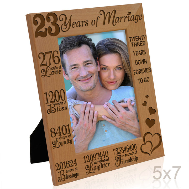 23 Years of Marriage Forever To Go Wood Frame