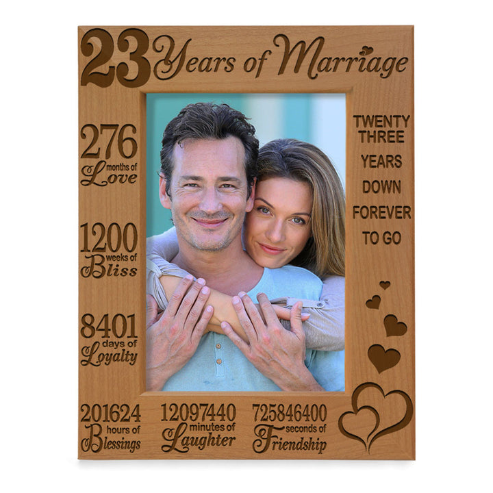 23 Years of Marriage Forever To Go Wood Frame