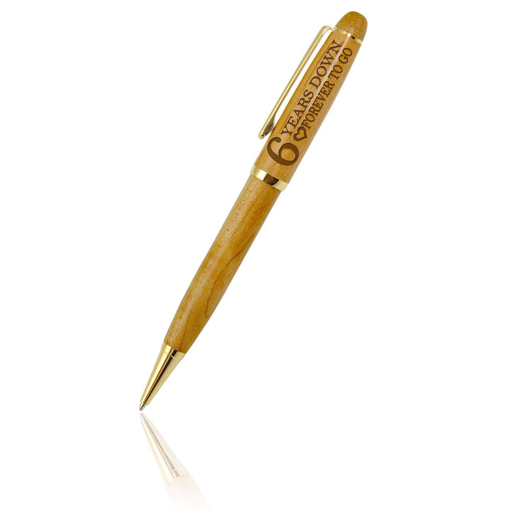 6 Years Down Forever To Go Wood Pen
