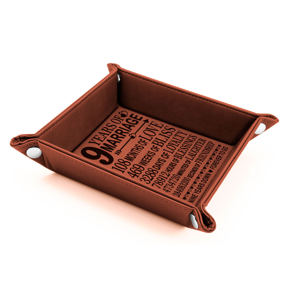 9th Anniversary Leather Tray