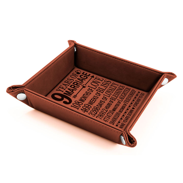 9th Anniversary Leather Tray