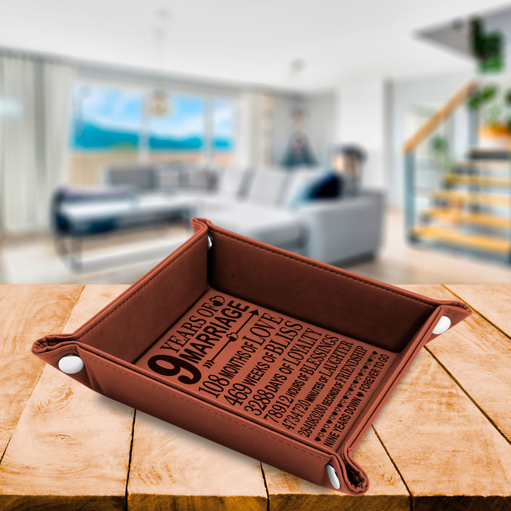 9th Anniversary Leather Tray
