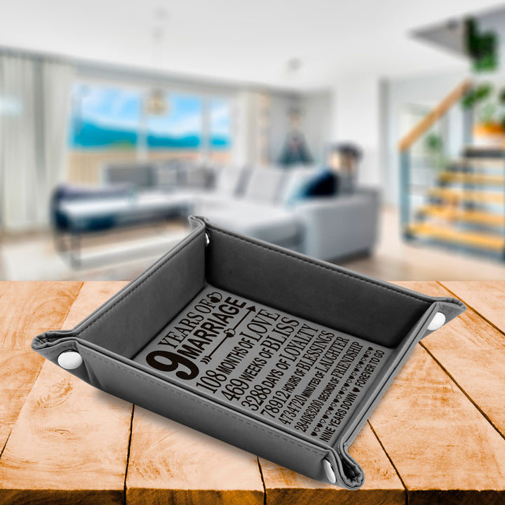 9th Anniversary Leather Tray
