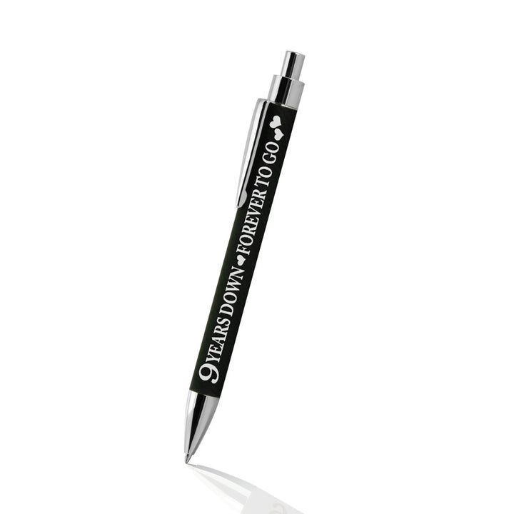 9 Years Down Forever to Go Anniversary Leather Pen