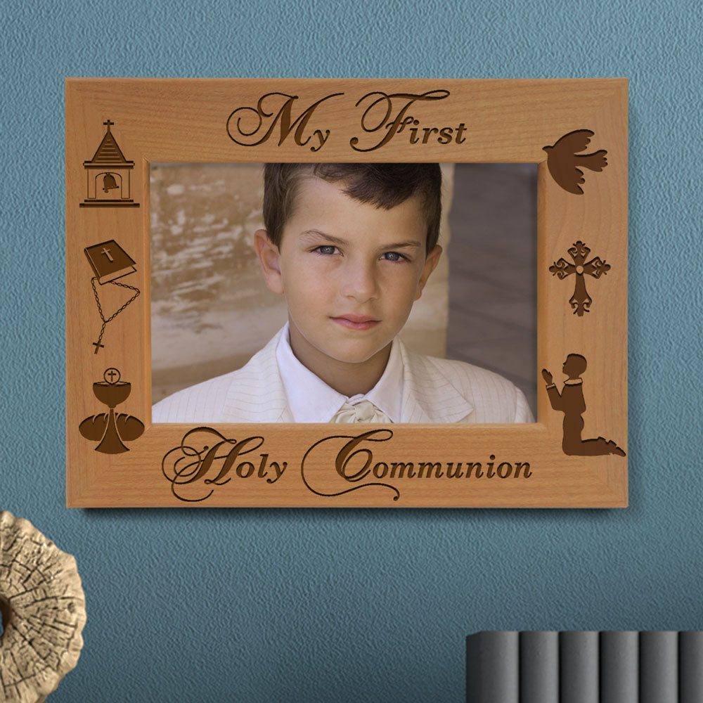 First Holy Communion Wood Frame