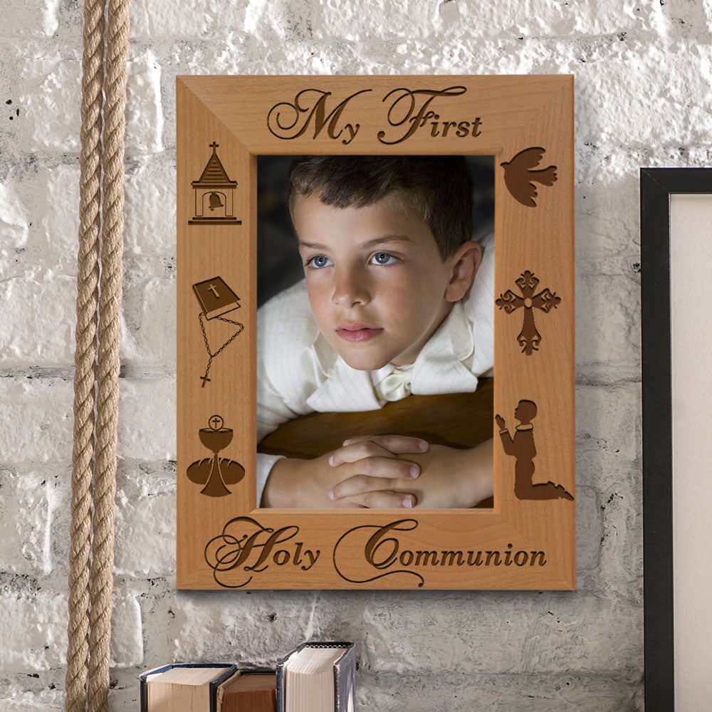 First Holy Communion Wood Frame