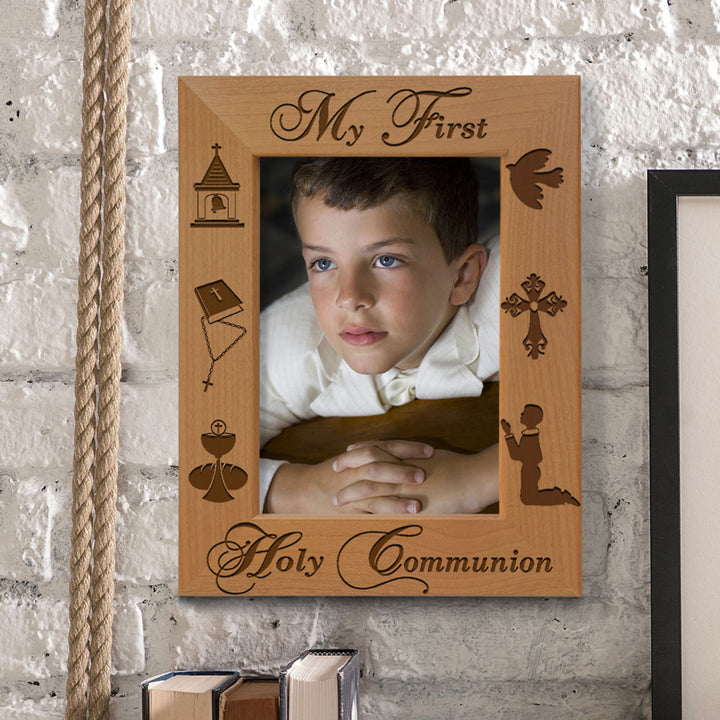 First Holy Communion Wood Frame