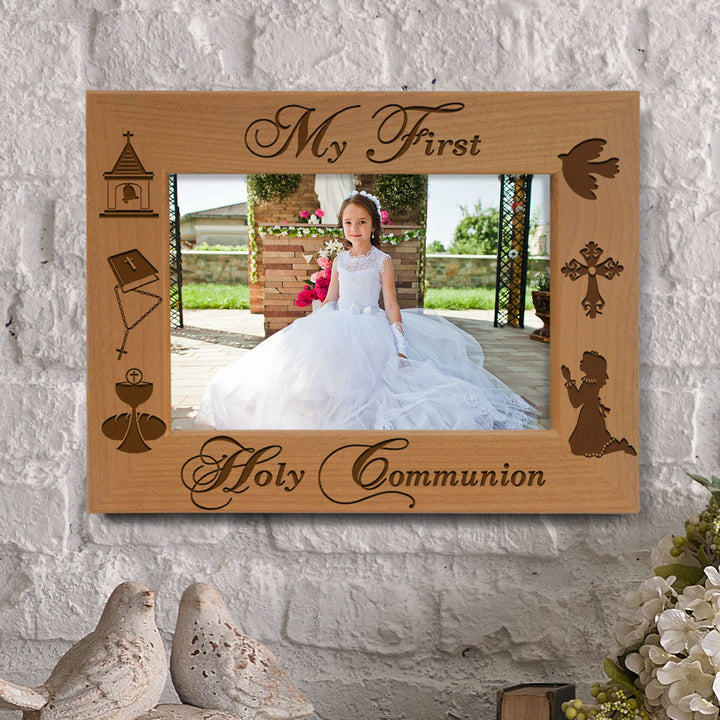 First Holy Communion Wood Frame