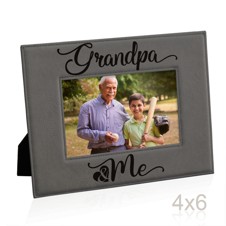 Grandpa and Me Leather Frame
