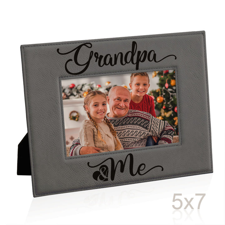 Grandpa and Me Leather Frame