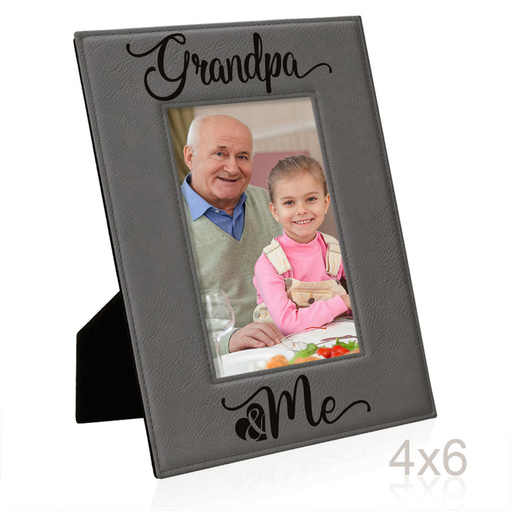 Grandpa and Me Leather Frame