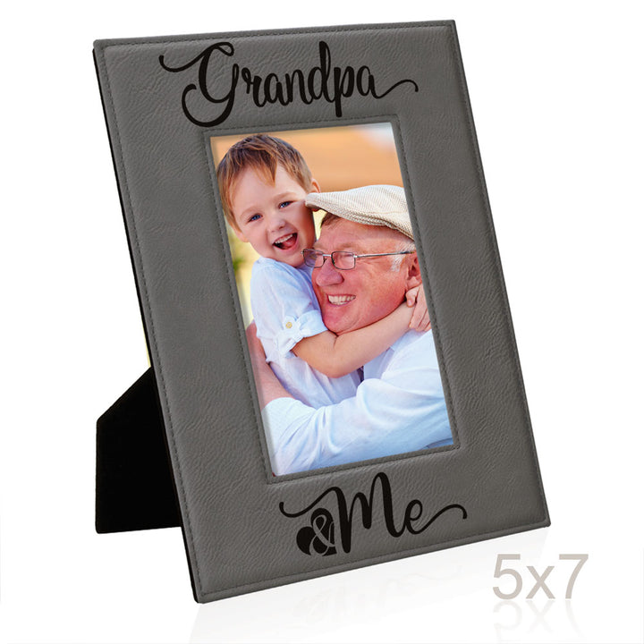Grandpa and Me Leather Frame