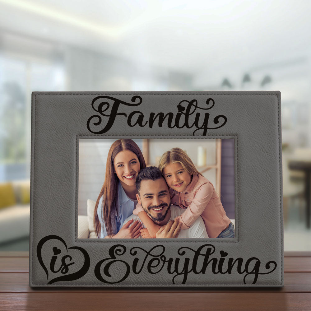Family is Everything Leather Frame
