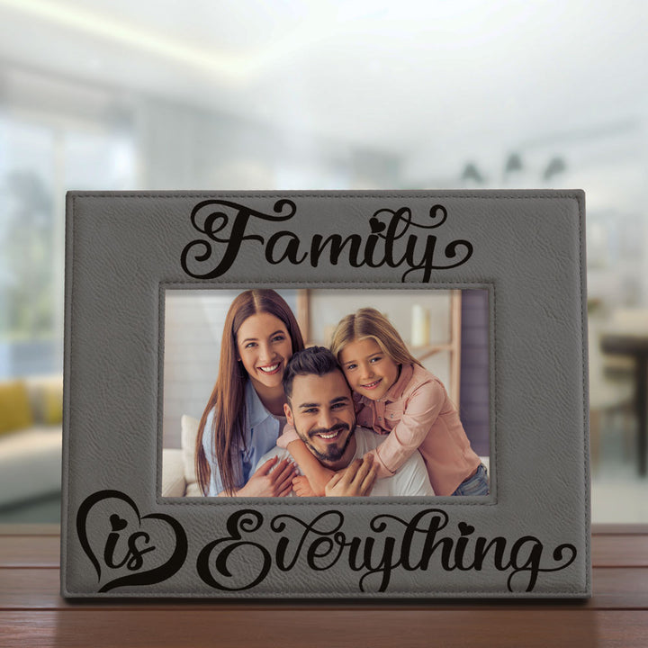 Family is Everything Leather Frame