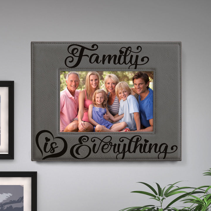 Family is Everything Leather Frame