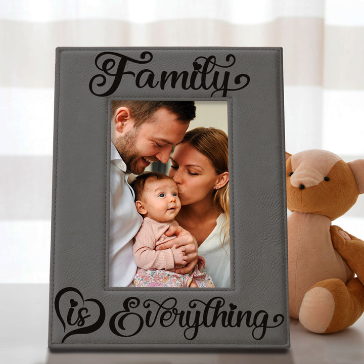 Family is Everything Leather Frame