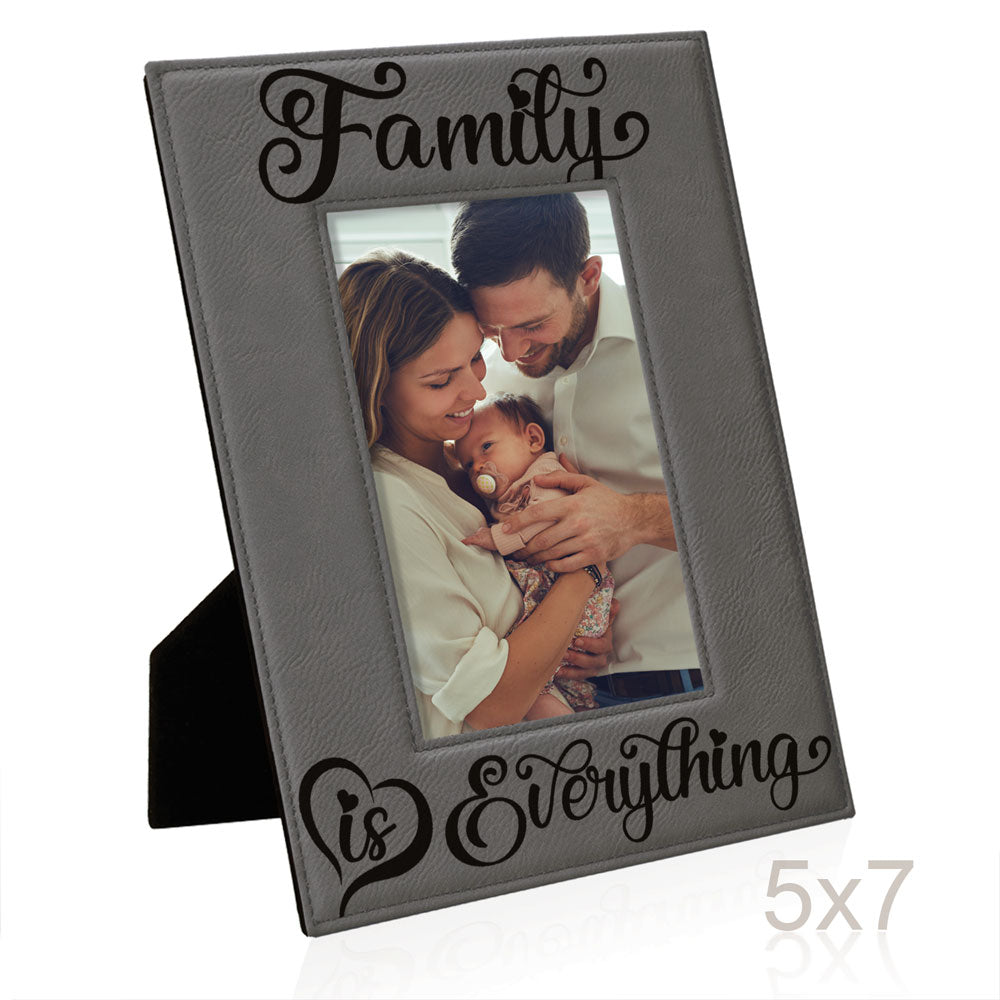 Family is Everything Leather Frame