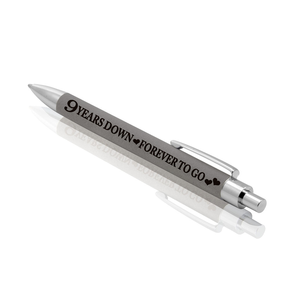 9 Years Down Forever to Go Anniversary Leather Pen