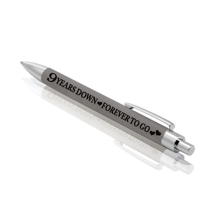 9 Years Down Forever to Go Anniversary Leather Pen