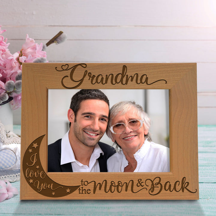 I Love You to the Moon and Back - Grandparents Frame