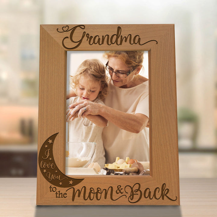 I Love You to the Moon and Back - Grandparents Frame