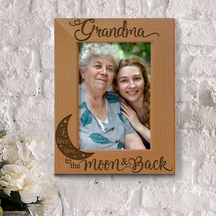 I Love You to the Moon and Back - Grandparents Frame