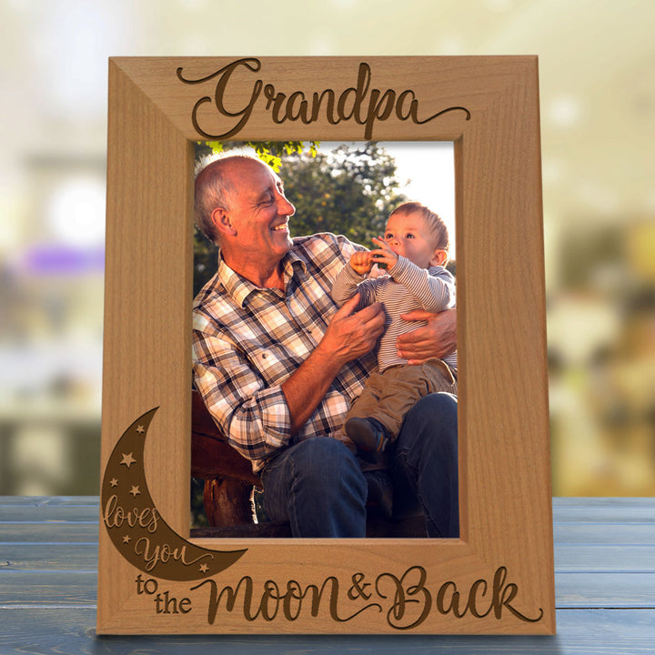 I Love You to the Moon and Back - Grandparents Frame