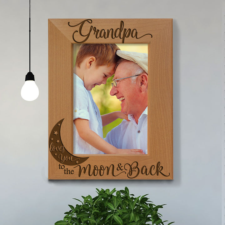 I Love You to the Moon and Back - Grandparents Frame