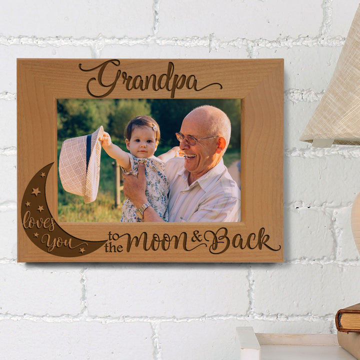 I Love You to the Moon and Back - Grandparents Frame