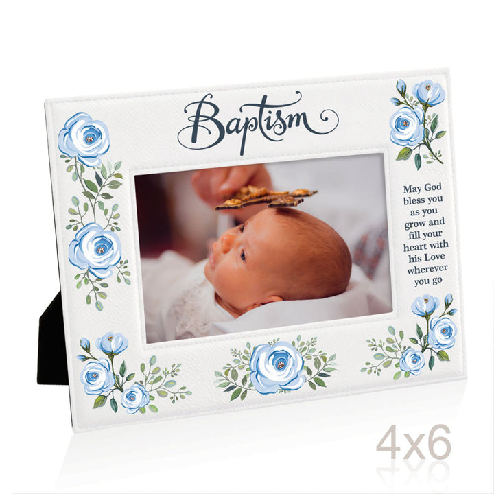 Baptism Color Leather Frame