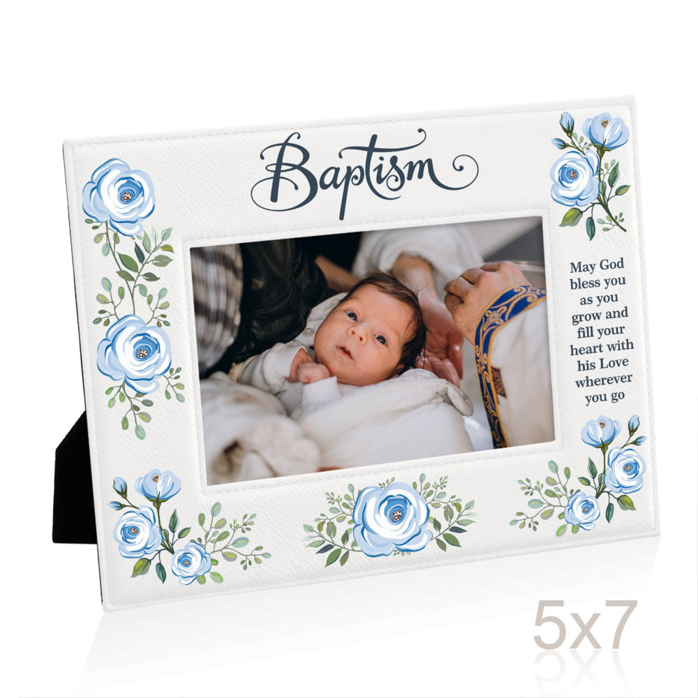 Baptism Color Leather Frame