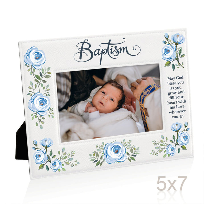 Baptism Color Leather Frame