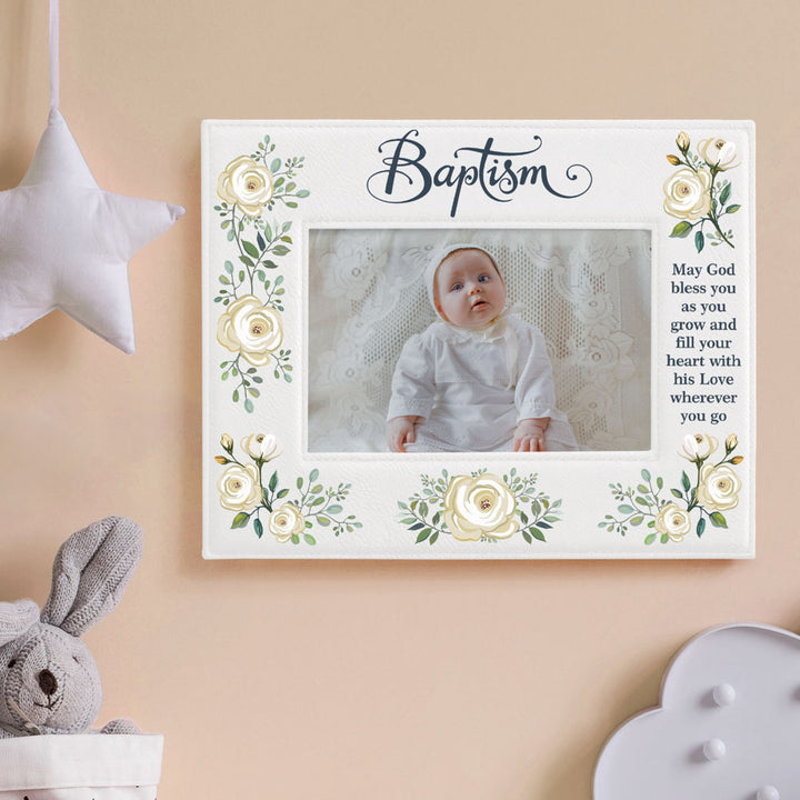 Baptism Color Leather Frame