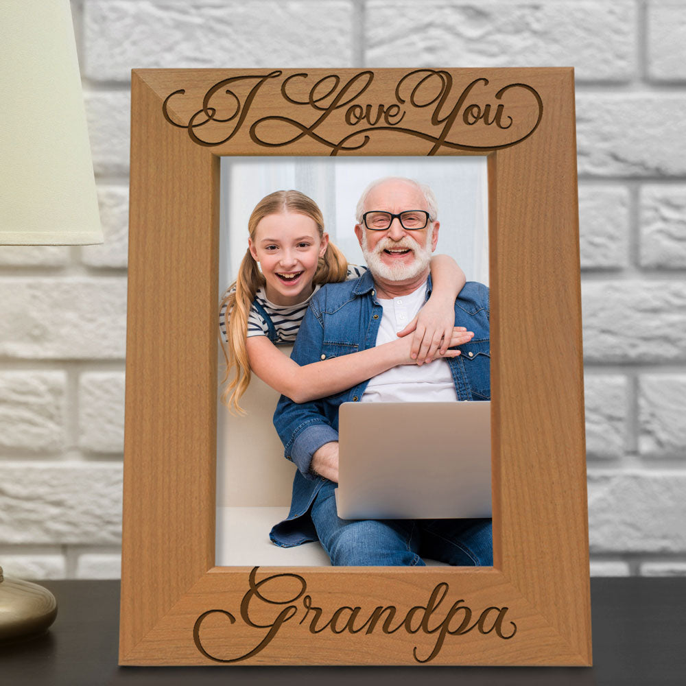 I Love You Grandpa  & Me Wood Frame