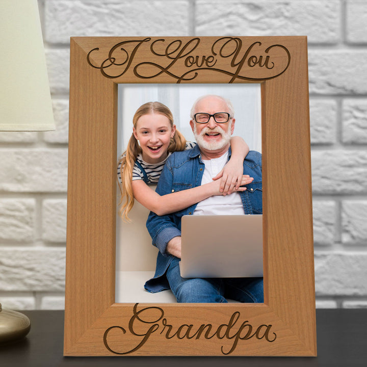 I Love You Grandpa  & Me Wood Frame