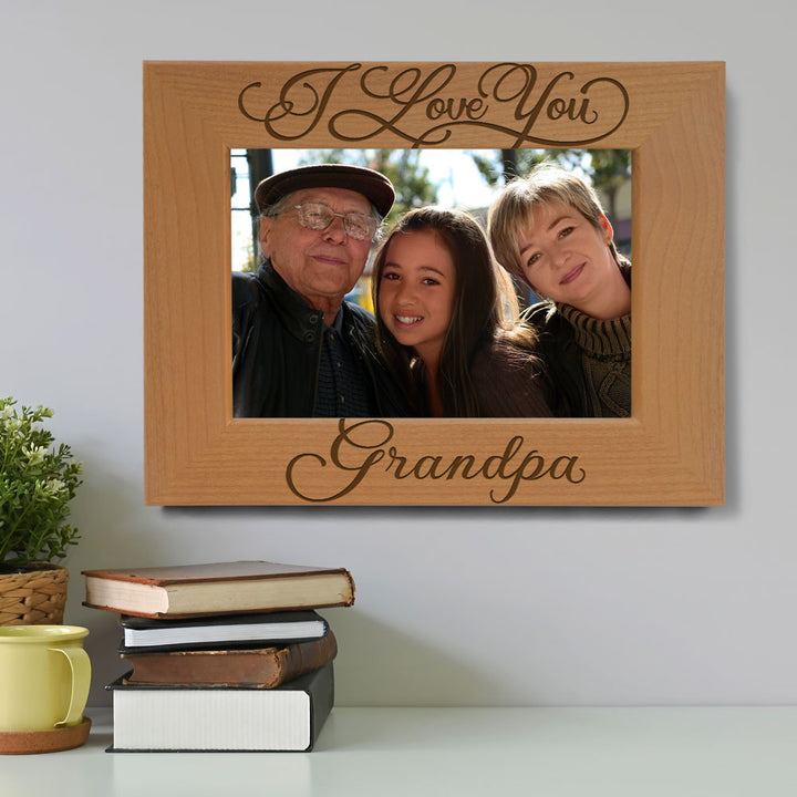 I Love You Grandpa  & Me Wood Frame