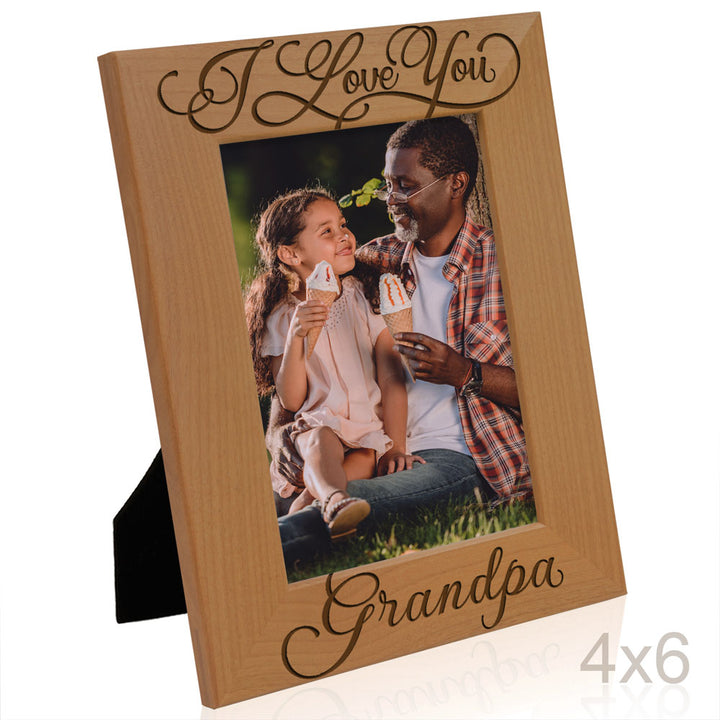 I Love You Grandpa  & Me Wood Frame