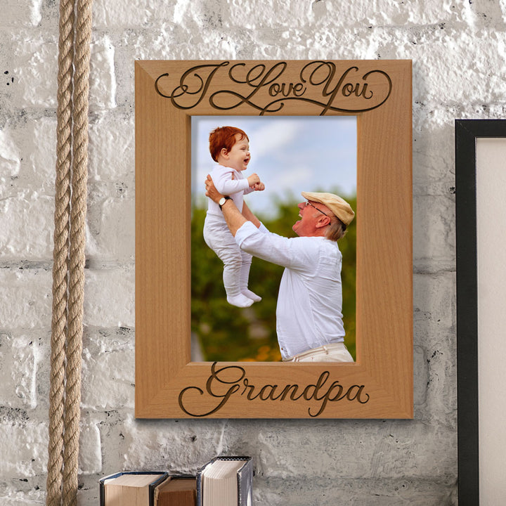 I Love You Grandpa  & Me Wood Frame