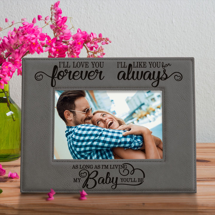 I Will Love You Forever, My Baby Leather Frame