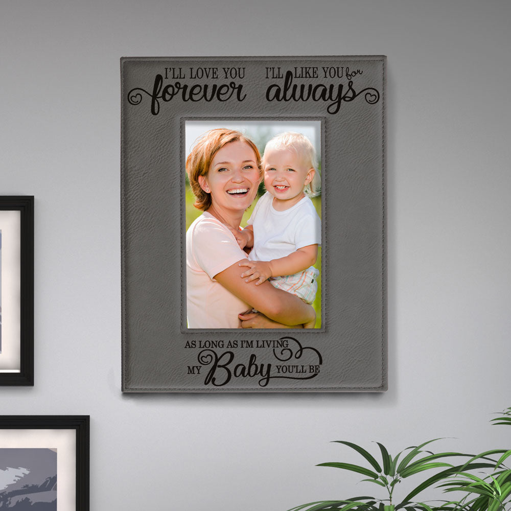 I Will Love You Forever, My Baby Leather Frame