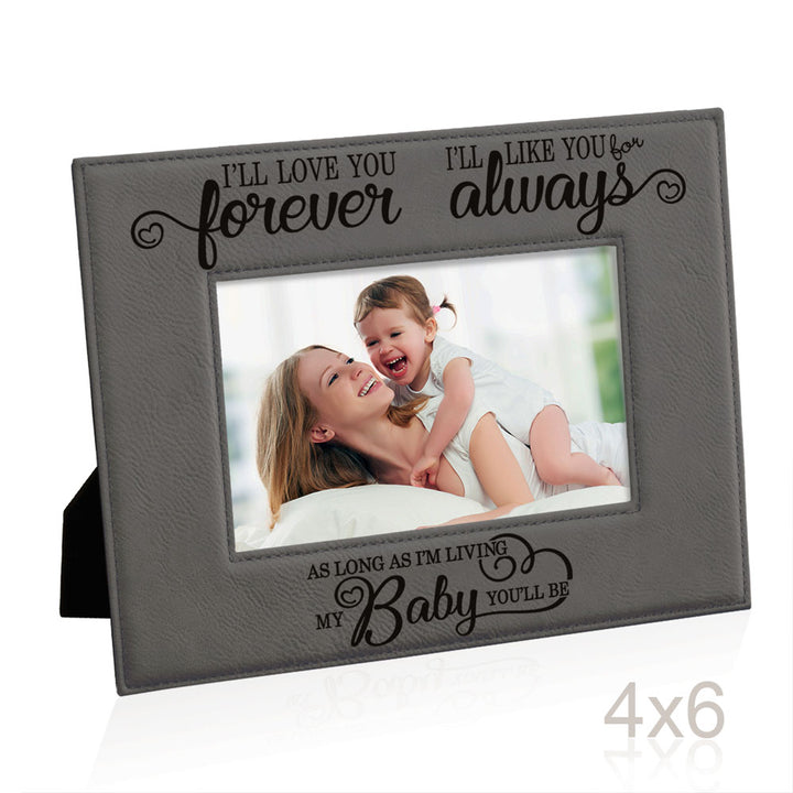 I Will Love You Forever, My Baby Leather Frame